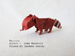 Photo Origami Raccoon, Author : John Montroll, Folded by Tatsuto Suzuk